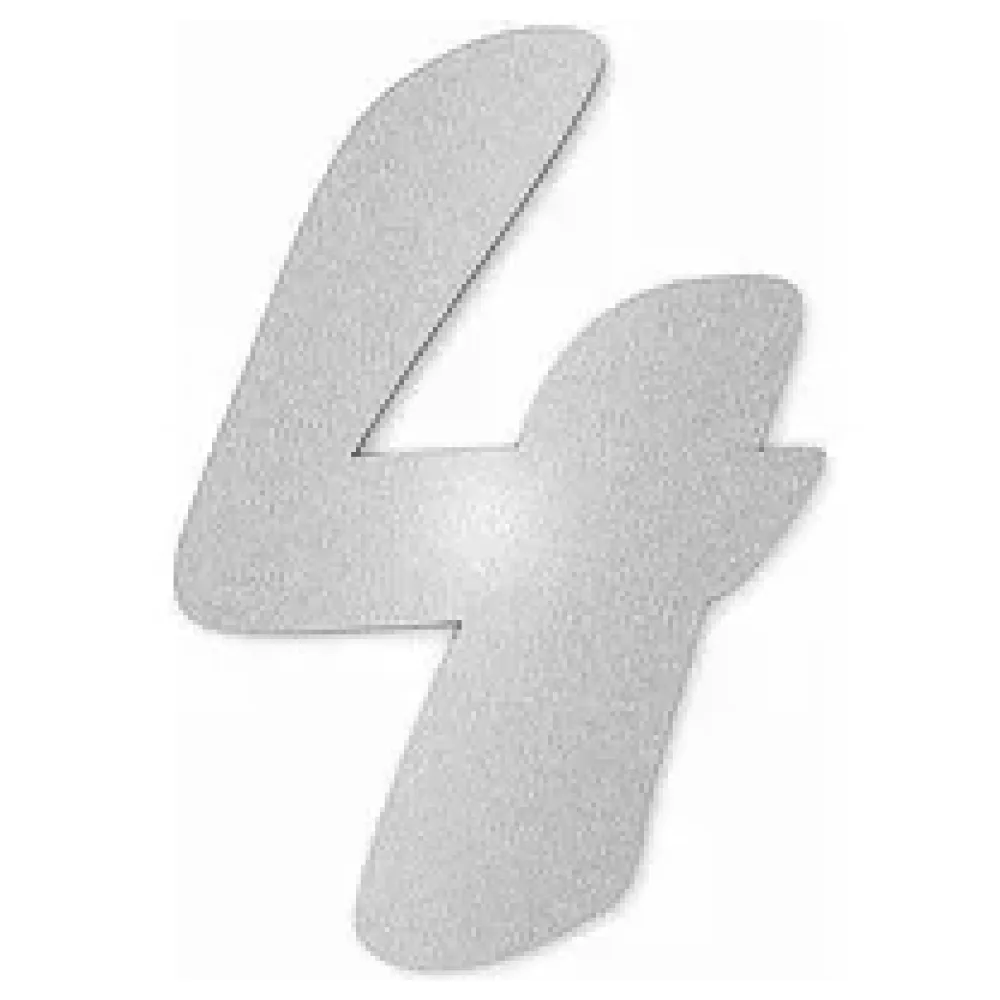 Edelstahl Hausnummer Ziffer 4 in Forte Schrift – Bild 2
