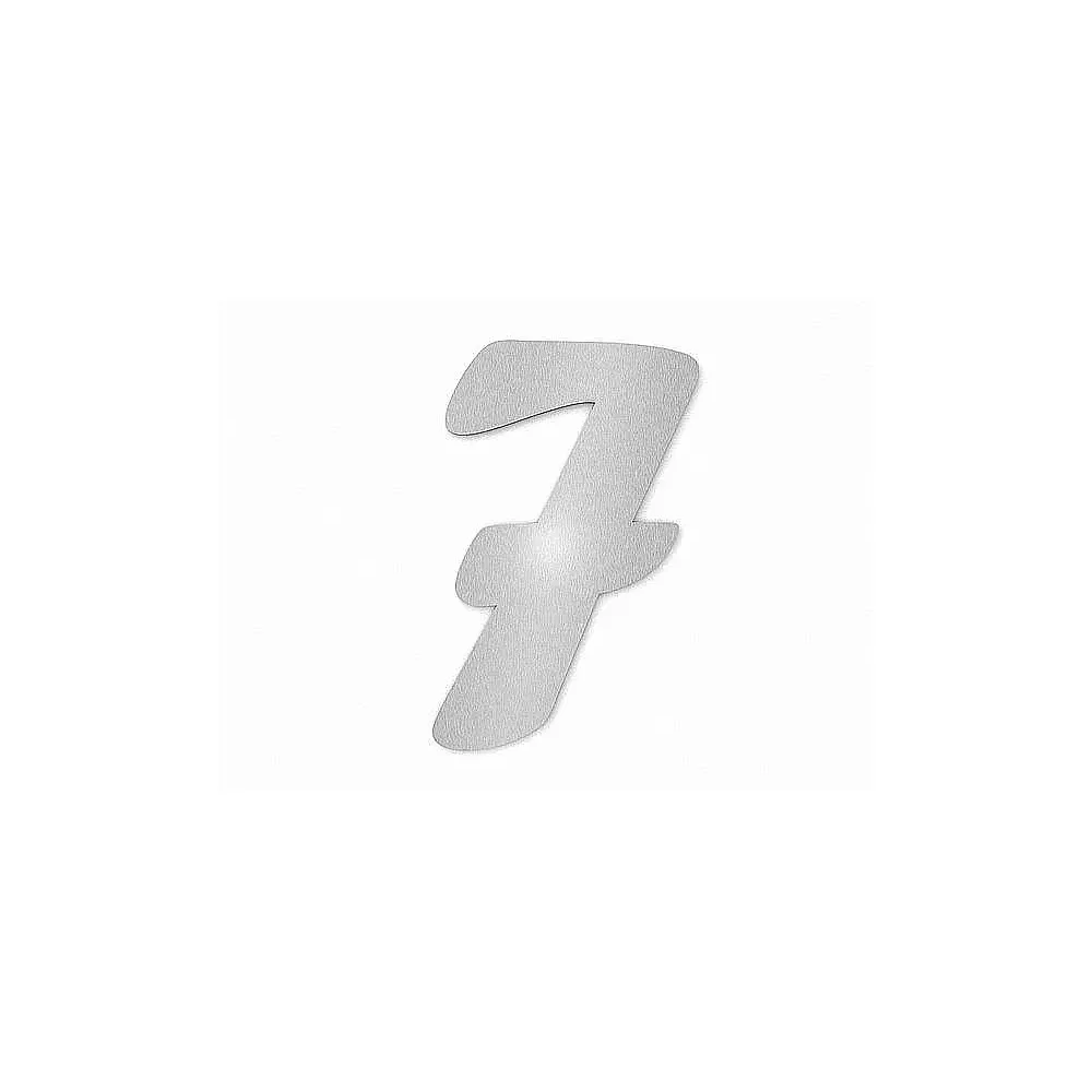 Edelstahl Hausnummer Ziffer 7 in Forte Schrift