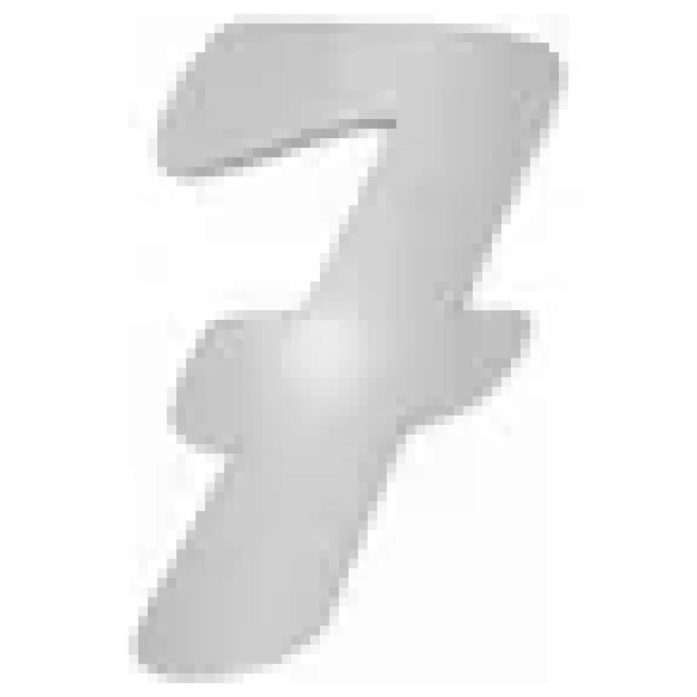 Edelstahl Hausnummer Ziffer 7 in Forte Schrift – Bild 3