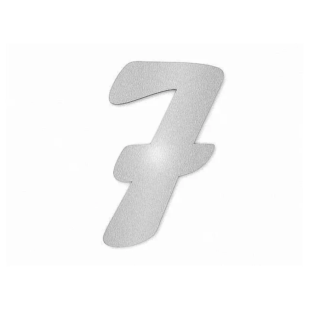 Edelstahl Hausnummer Ziffer 7 in Forte Schrift