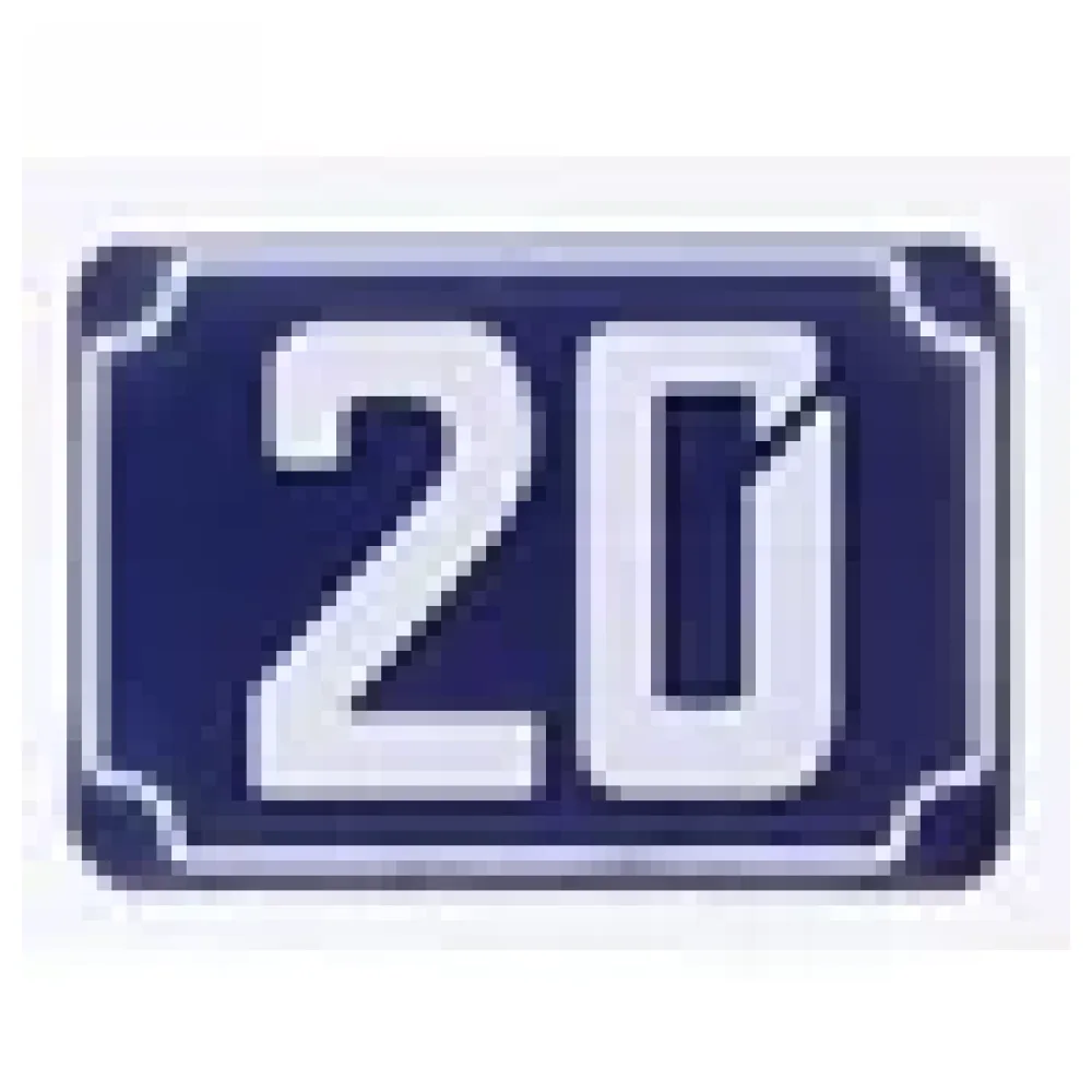 Blaue geprägte zweistellige Hausnummer 20 – Bild 3