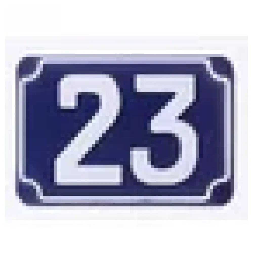 Blaue geprägte zweistellige Hausnummer 23 – Bild 3