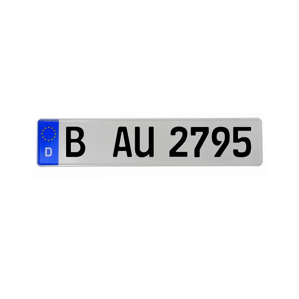 Kennzeichen im deutschen Format für Fahrradträger