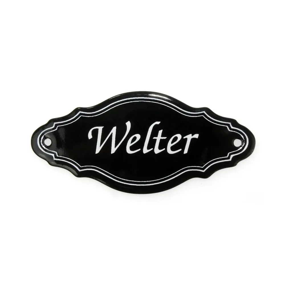 Nostalgisches Emaille Türschild 9 x 4 cm