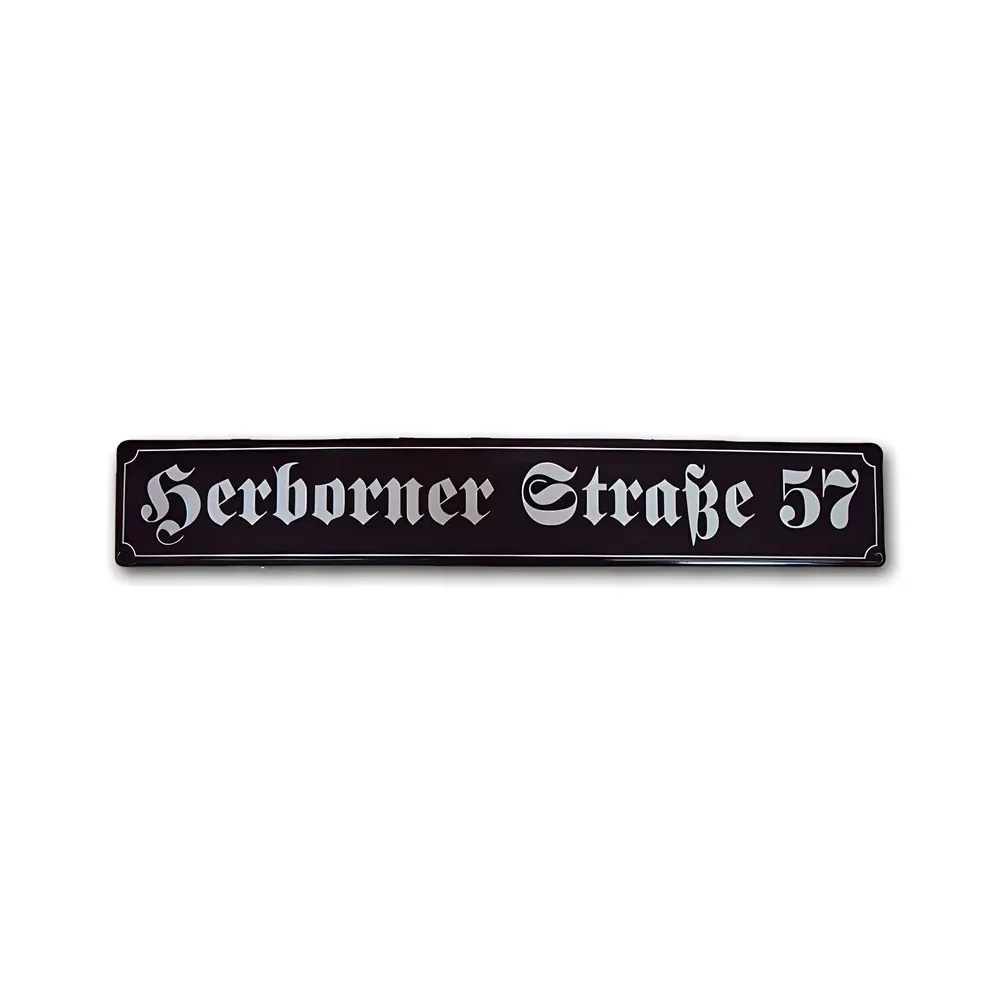 Emaille Straßenschild | 90 x 14,8 cm | max. 25 Buchstaben