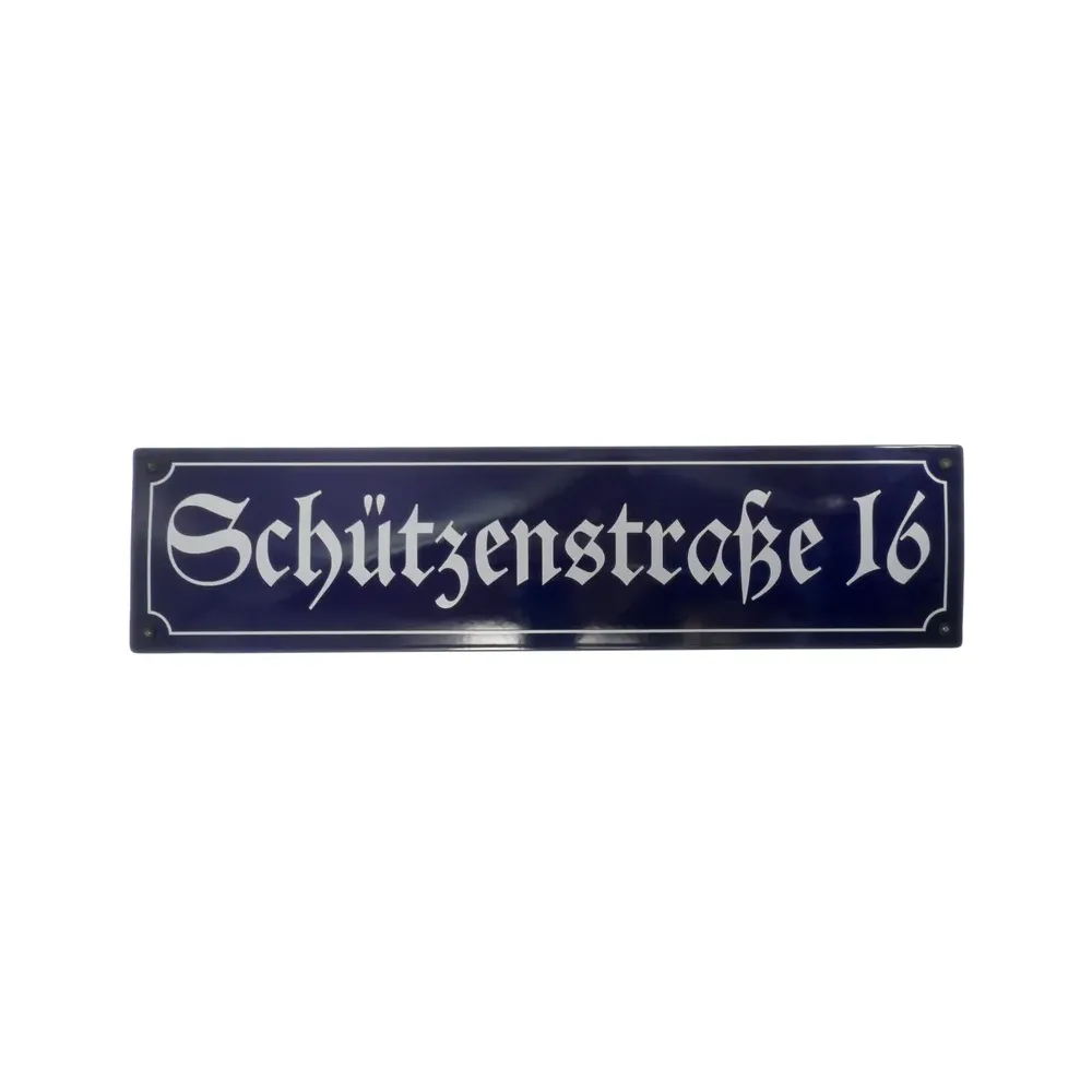 Emaille Straßenschild | 59,4 x 14,8 cm | max. 15 Zeichen