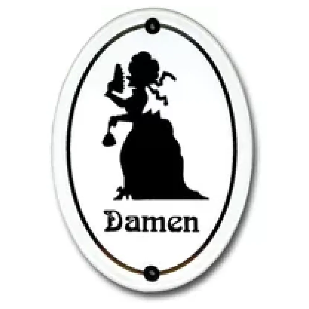 Emaille-WC-Schild Damen - 10,5 x 15 cm – Bild 2
