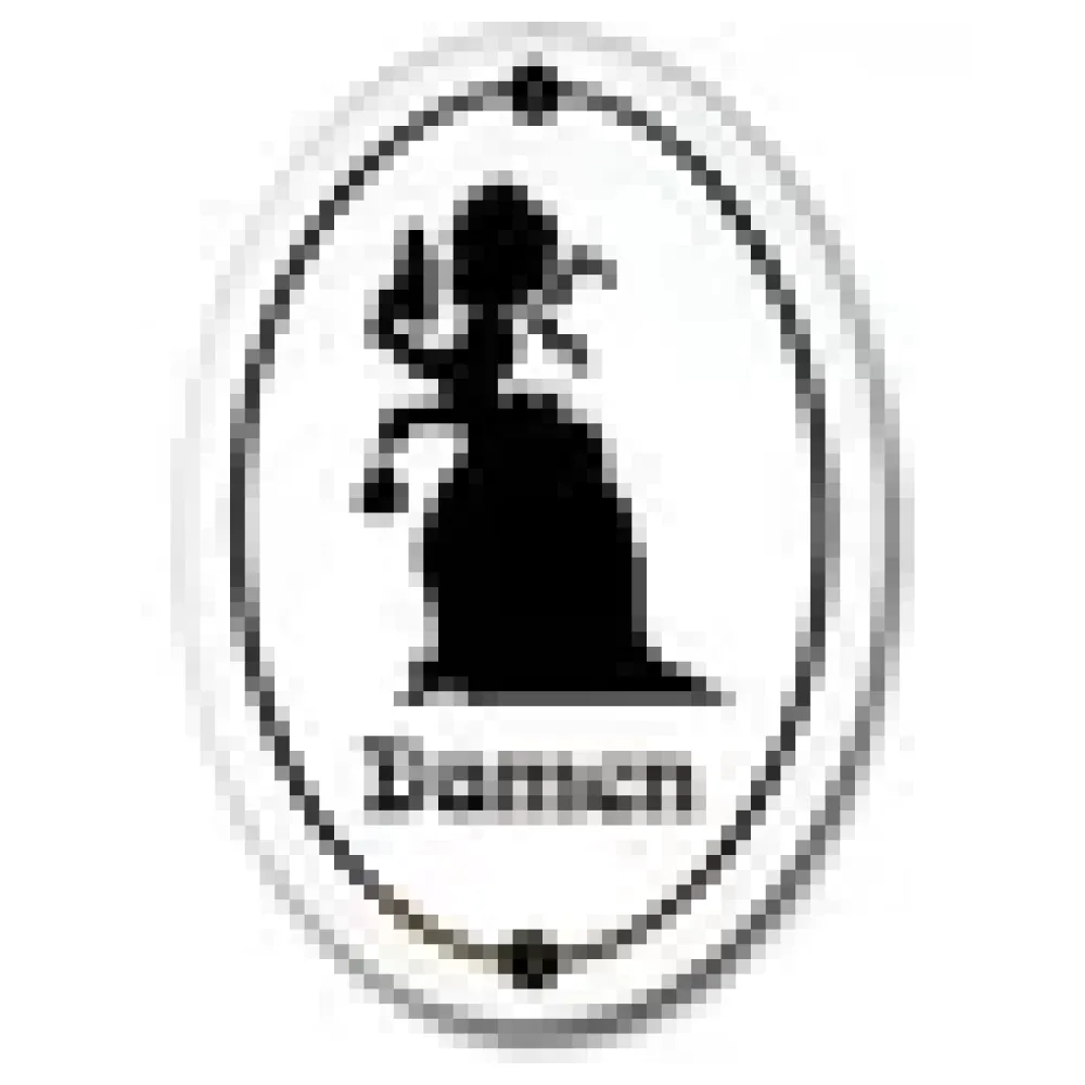 Emaille-WC-Schild Damen - 10,5 x 15 cm – Bild 3