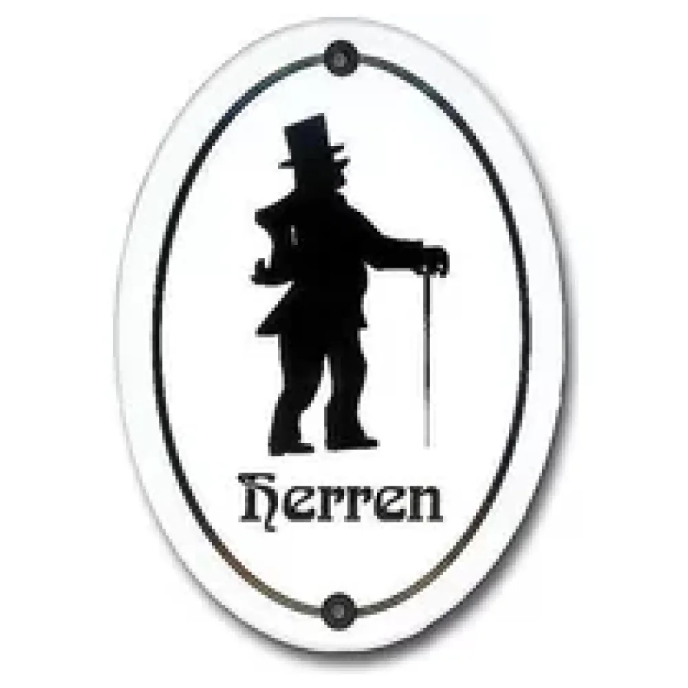Emaille-WC-Schild Herren - 10,5 x 15 cm – Bild 2