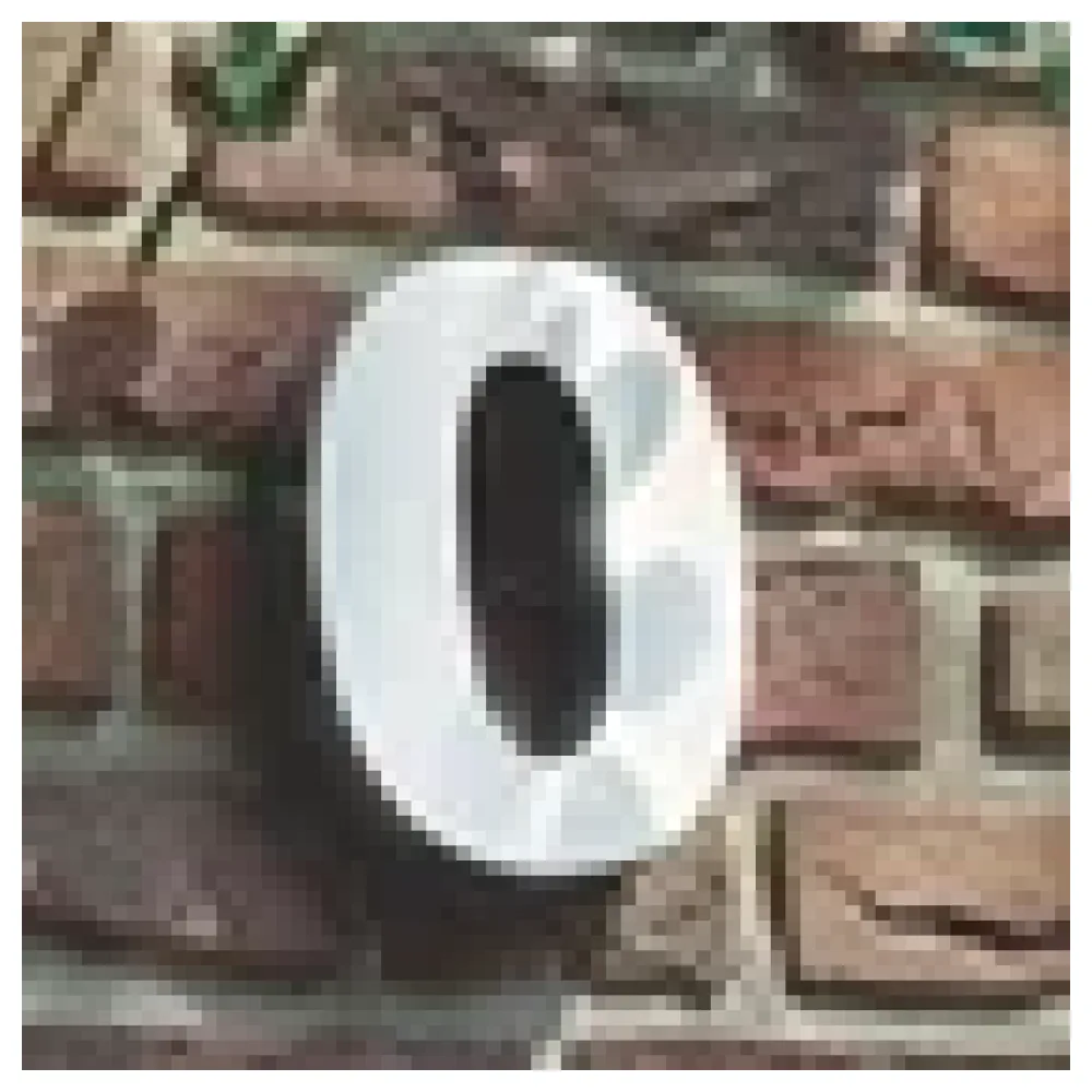 3D Hausnummer 0 aus Edelstahl - Höhe 16 cm Tiefe 3 cm – Bild 3