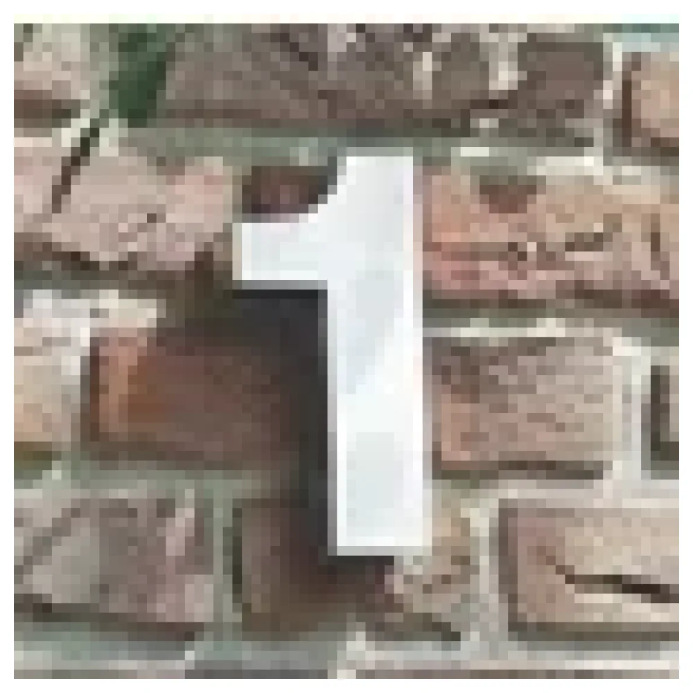 3D Hausnummer 1 aus Edelstahl - Höhe 16 cm Tiefe 3 cm – Bild 3