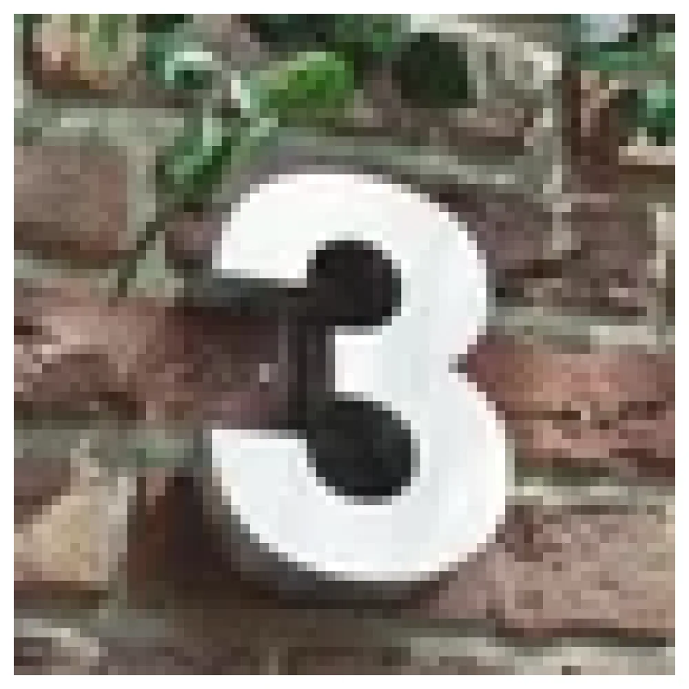3D Hausnummer 3 aus Edelstahl - Höhe 16 cm Tiefe 3 cm – Bild 3