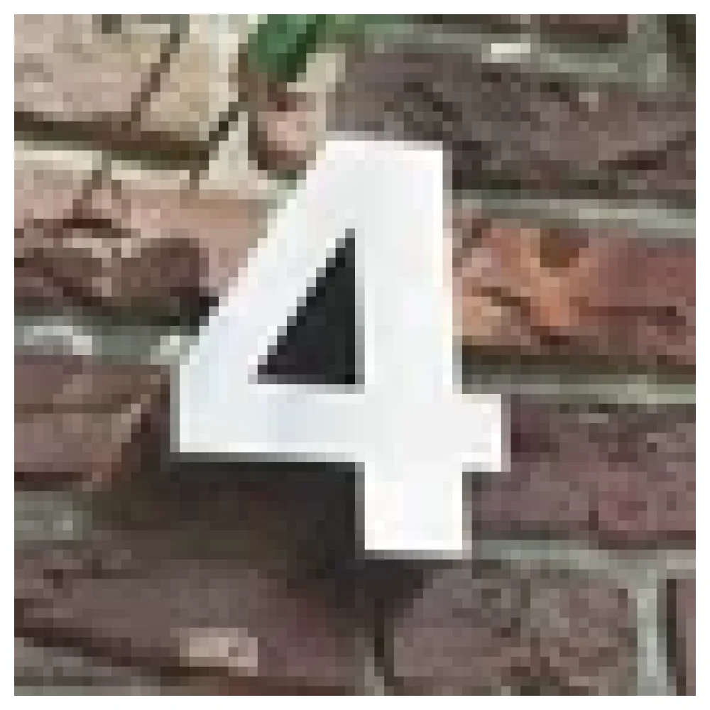 3D Hausnummer 4 aus Edelstahl - Höhe 16 cm Tiefe 3 cm – Bild 3