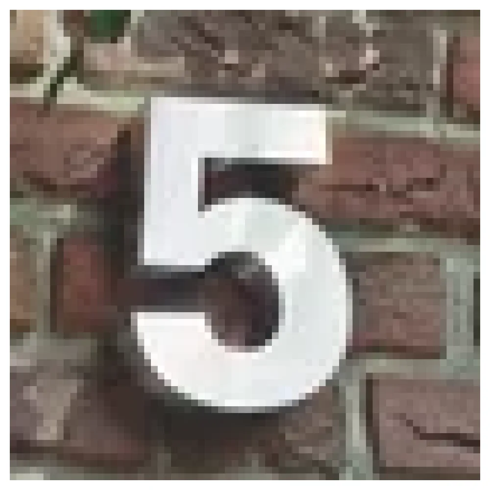 3D Hausnummer 5 aus Edelstahl - Höhe 16 cm Tiefe 3 cm – Bild 3