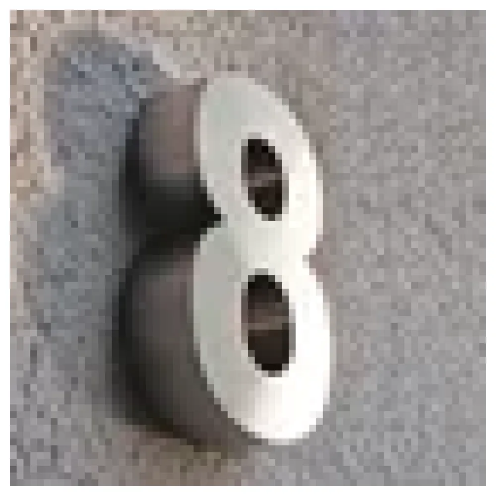 3D Hausnummer 8 aus Edelstahl - Höhe 16 cm Tiefe 3 cm – Bild 3