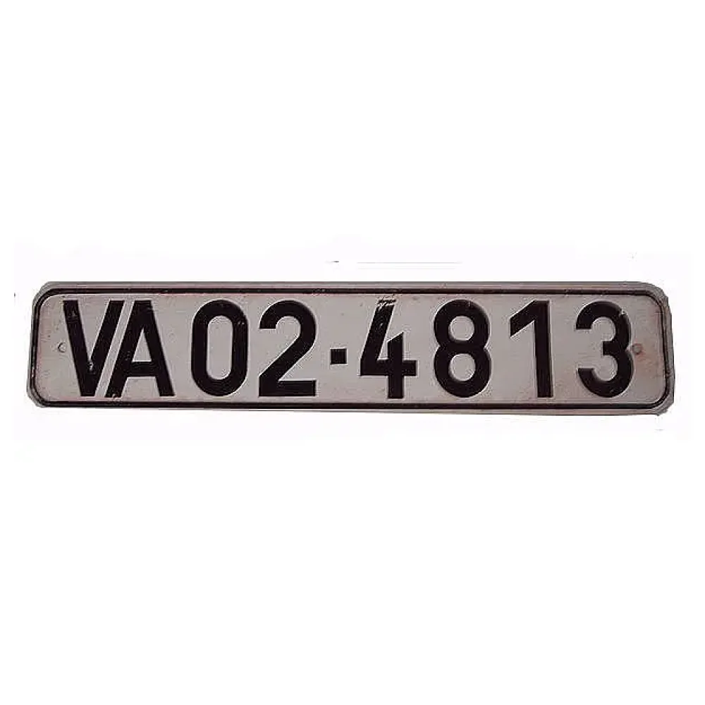 Originales Nummernschild der DDR Volksarmee NVA in den 70-iger Jahren
