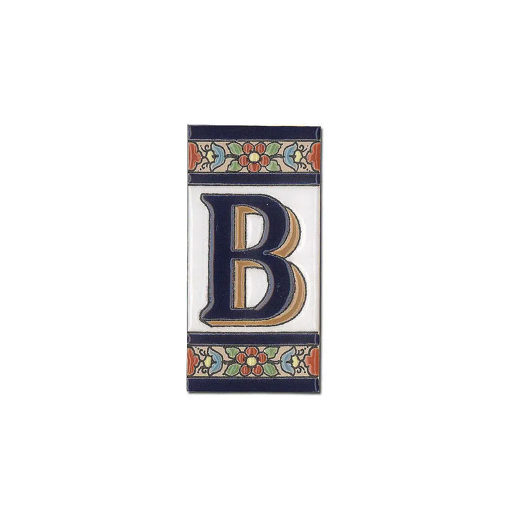 Spanische Fliesen aus Keramik - Buchstabe B