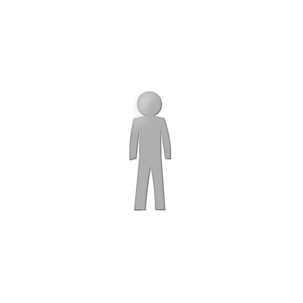Edelstahl-Toilettenschild Herren - Höhe: 18 cm