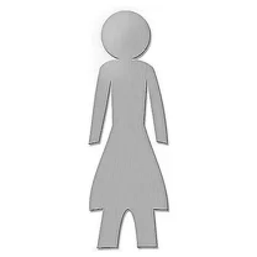 Edelstahl-Toilettenschild Damen - Höhe: 18 cm – Bild 2