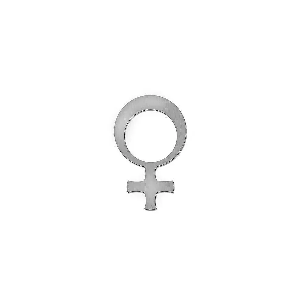 Edelstahl-WC-Schild Damen - Höhe: 18 cm