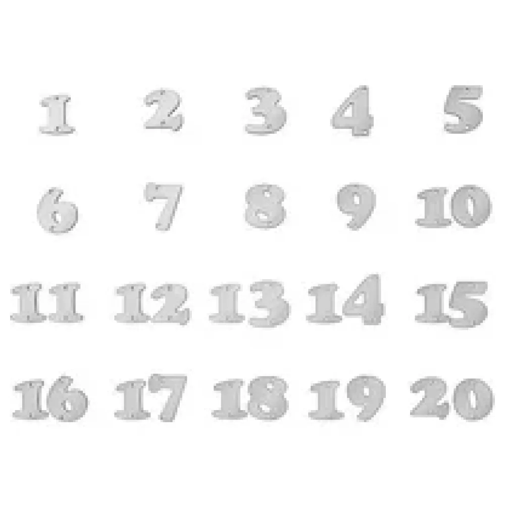Ziffernsatz 1-20 in der Schriftart Copper – Bild 2