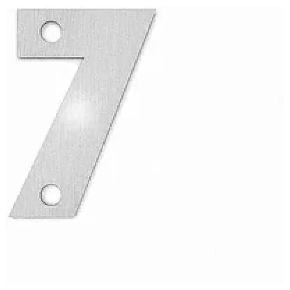 Kleine Hausnummer 7 in der Schriftart Classic aus Edelstahl – Bild 2