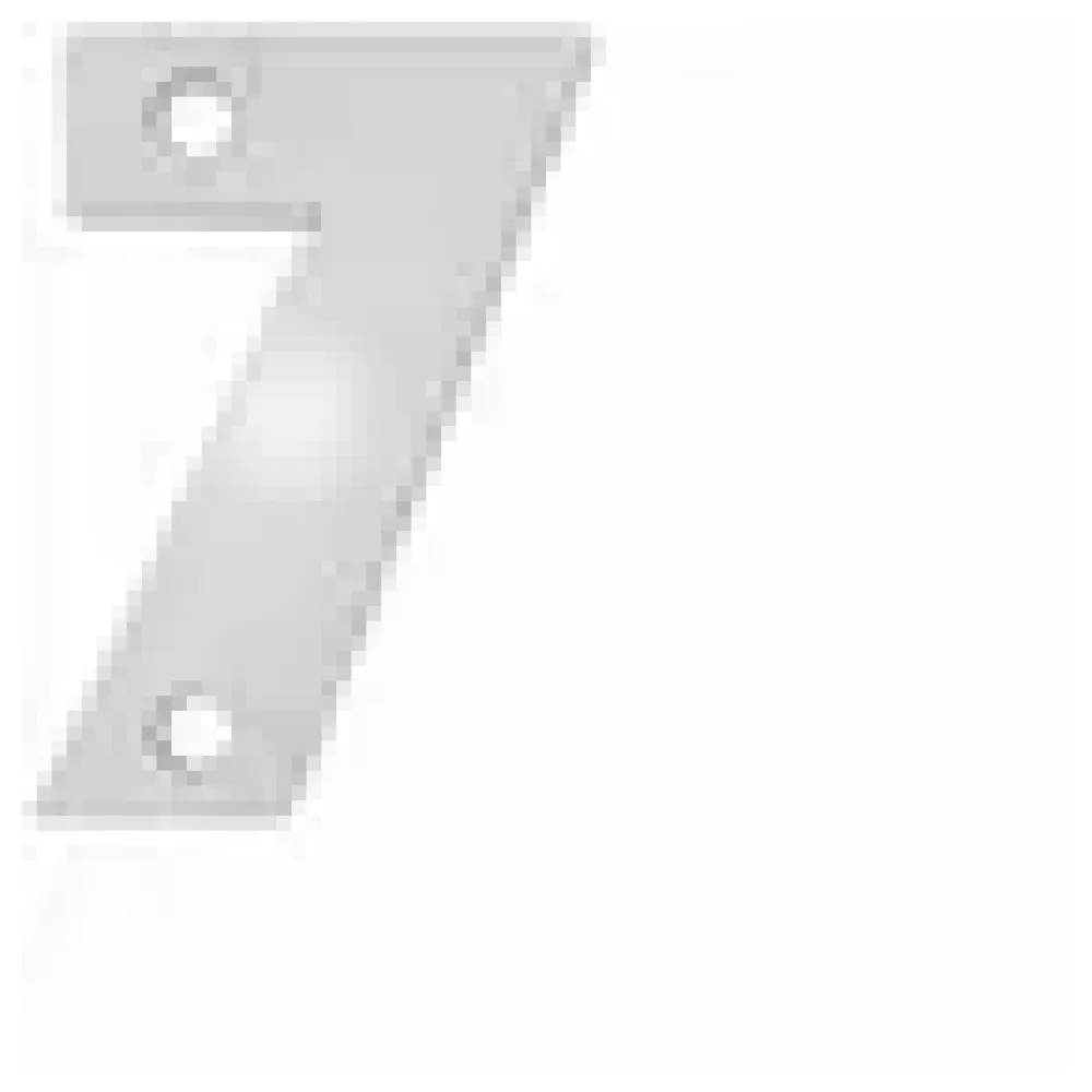 Kleine Hausnummer 7 in der Schriftart Classic aus Edelstahl – Bild 3