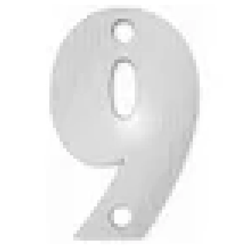 Kleine Hausnummer 9 in der Schriftart Classic aus Edelstahl – Bild 3