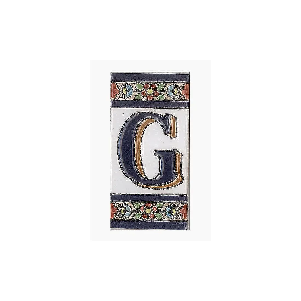 Spanische Fliesen aus Keramik - Buchstabe G