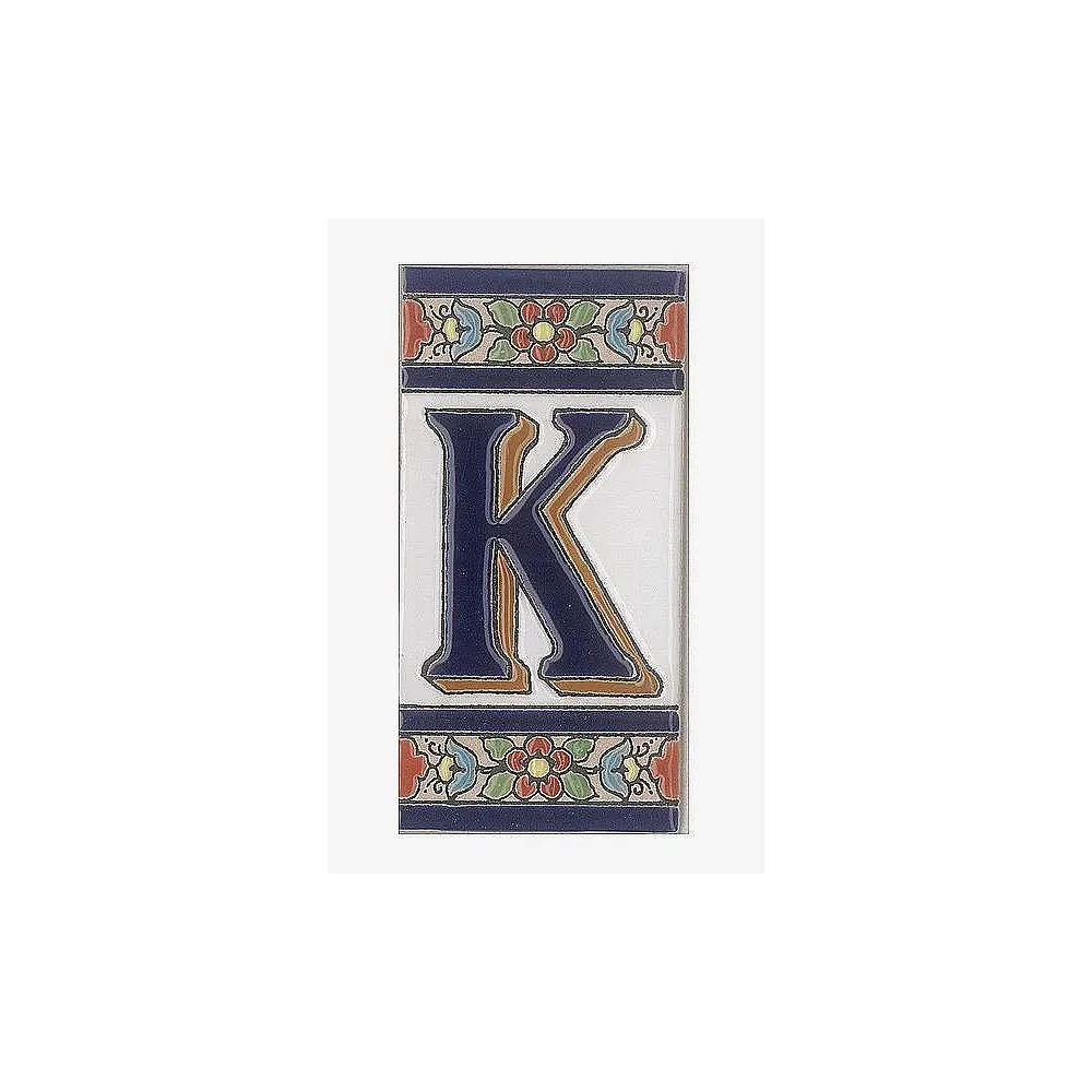 Spanische Fliesen aus Keramik - Buchstabe K