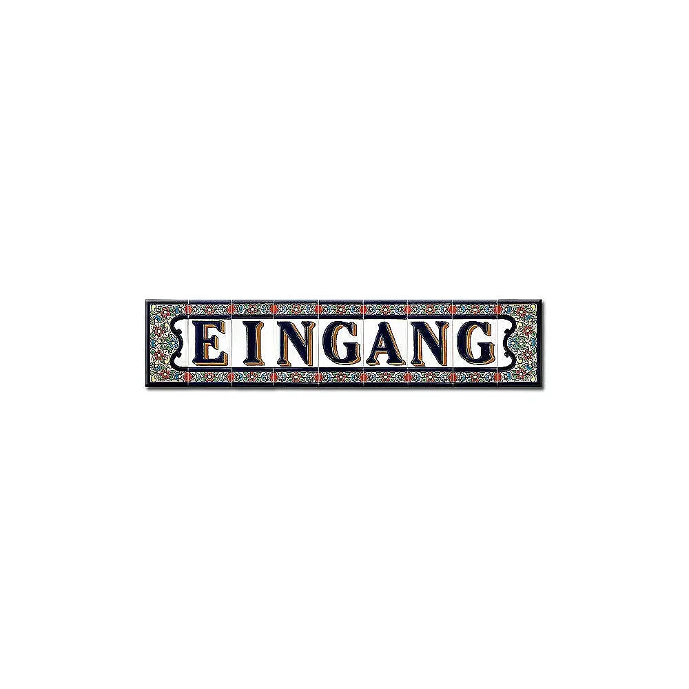 Spanischer Fliesenschriftzug Eingang