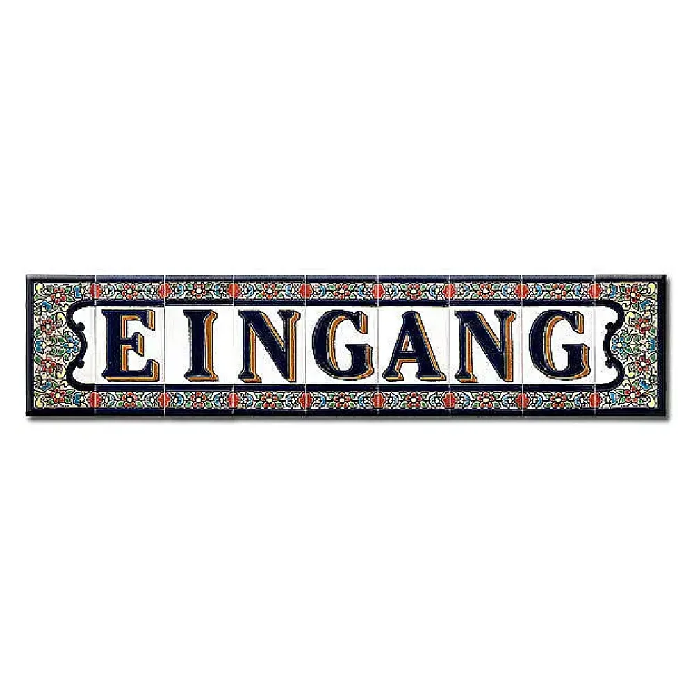 Spanischer Fliesenschriftzug Eingang