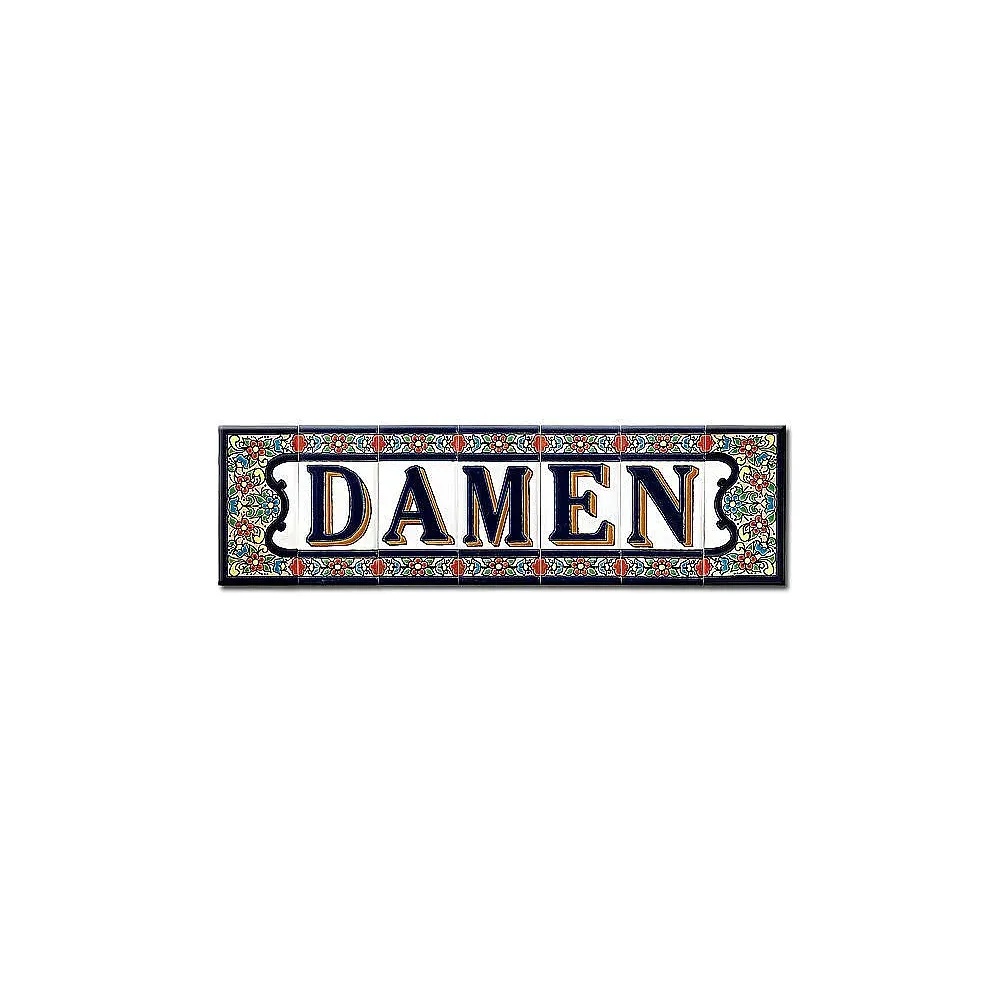 Spanischer Fliesenschriftzug Damen