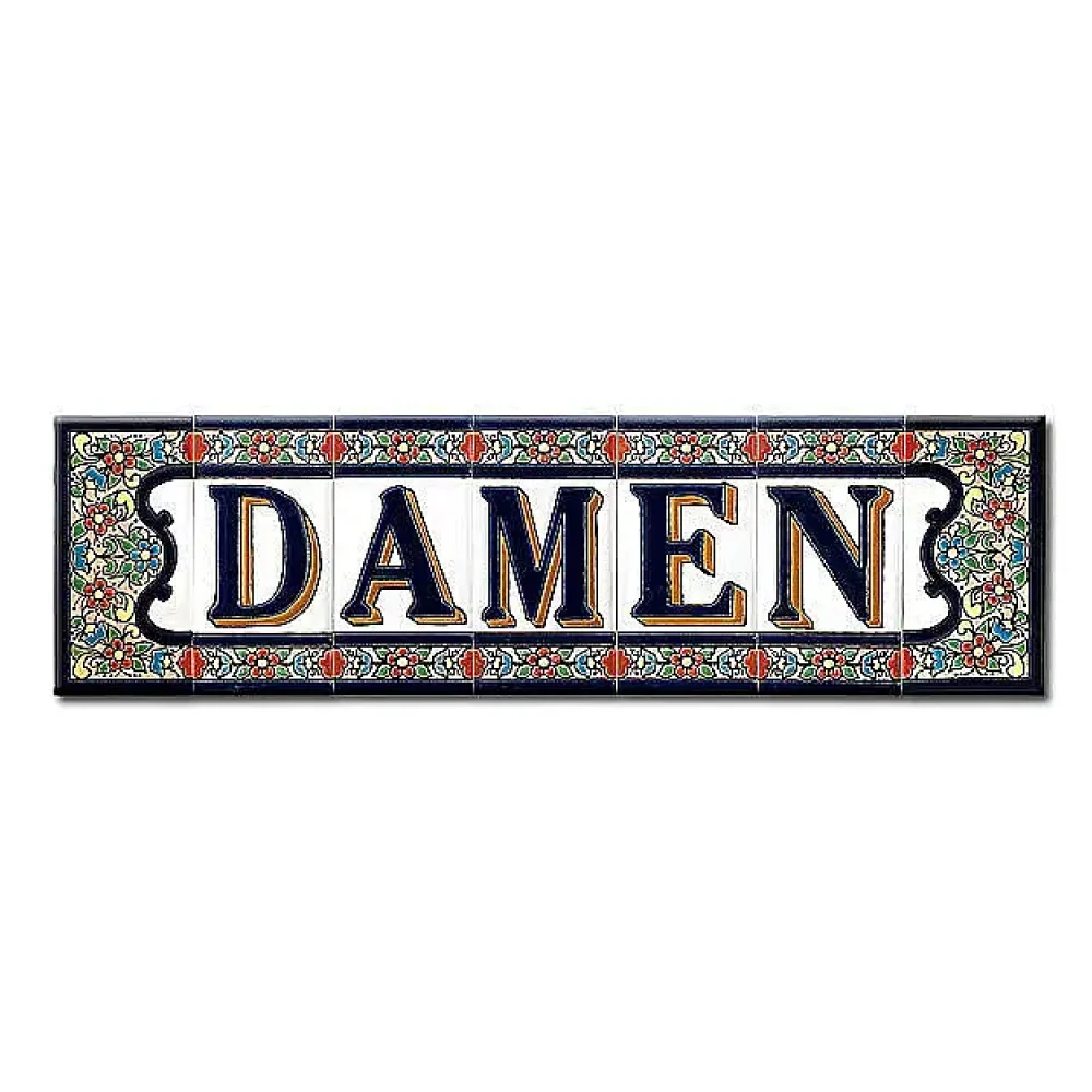 Spanischer Fliesenschriftzug Damen