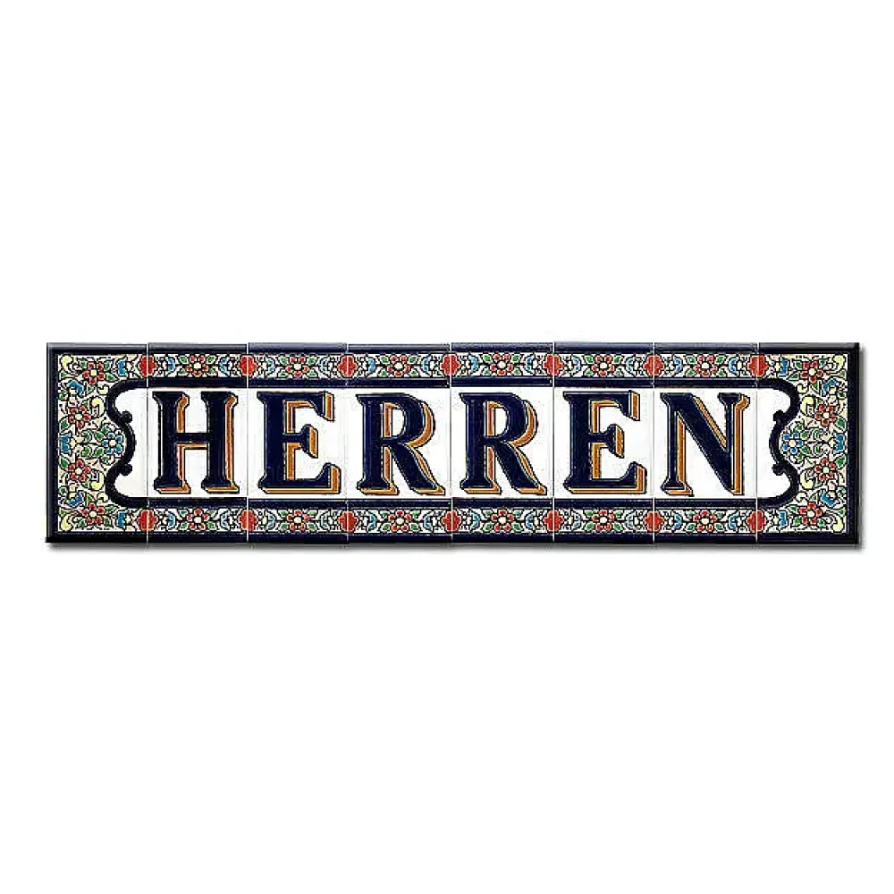 Spanischer Fliesenschriftzug Herren