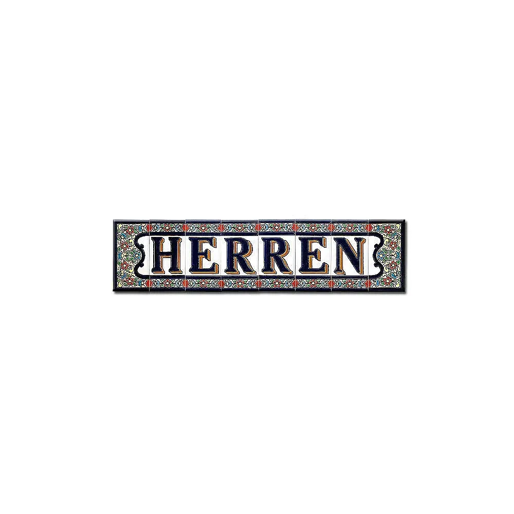 Spanischer Fliesenschriftzug Herren