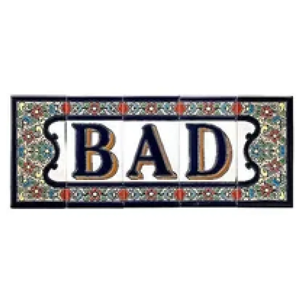 Spanischer Schriftzug Bad – Bild 2