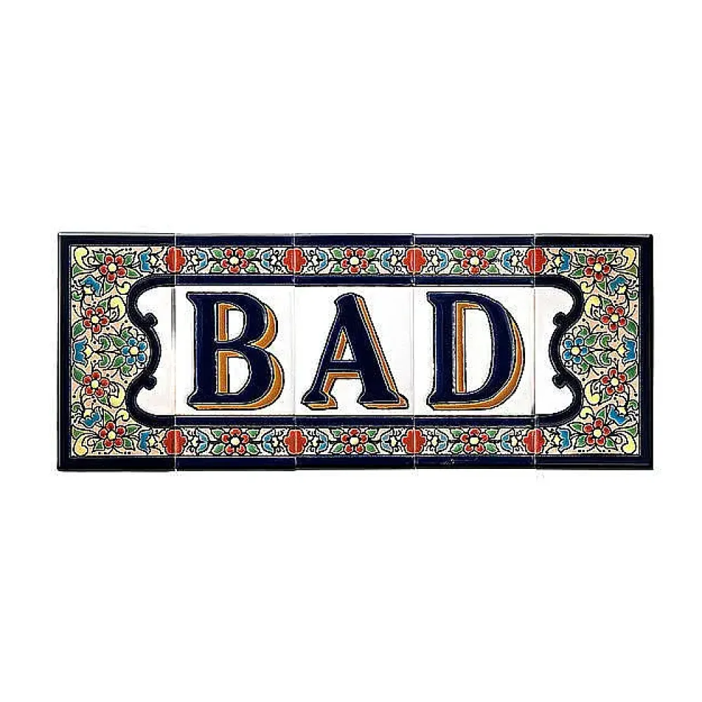 Spanischer Schriftzug Bad