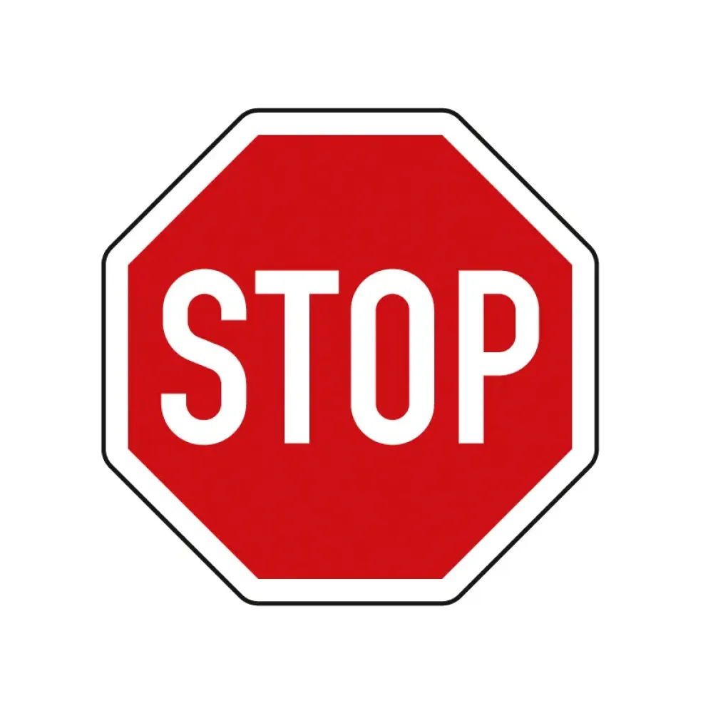 Stoppschild nach StVO Halt! Vorfahrt gewähren! Aluminium 90 x 90 cm
