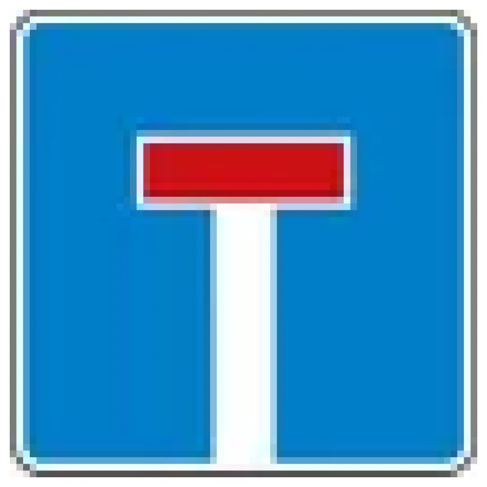 Verkehrszeichen Sackgasse nach StVO Zeichen 357 - 420 x 420 mm – Bild 3