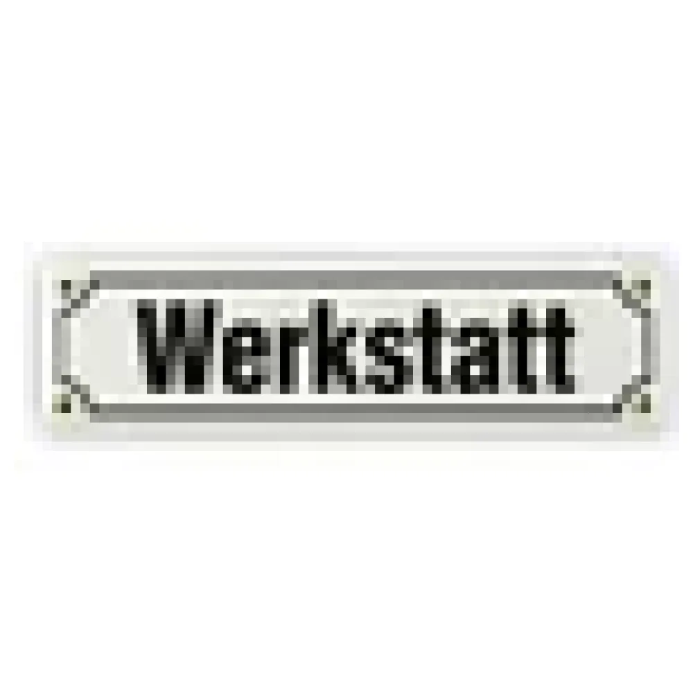 Emailleschild Werkstatt | 30 x 8 cm – Bild 3