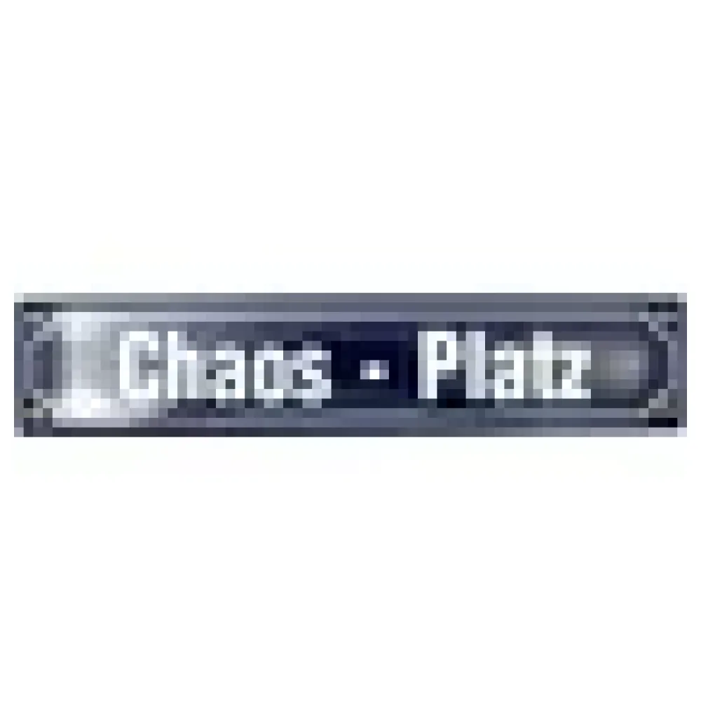 Emailleschild Chaos-Platz 40 x 8 cm – Bild 3