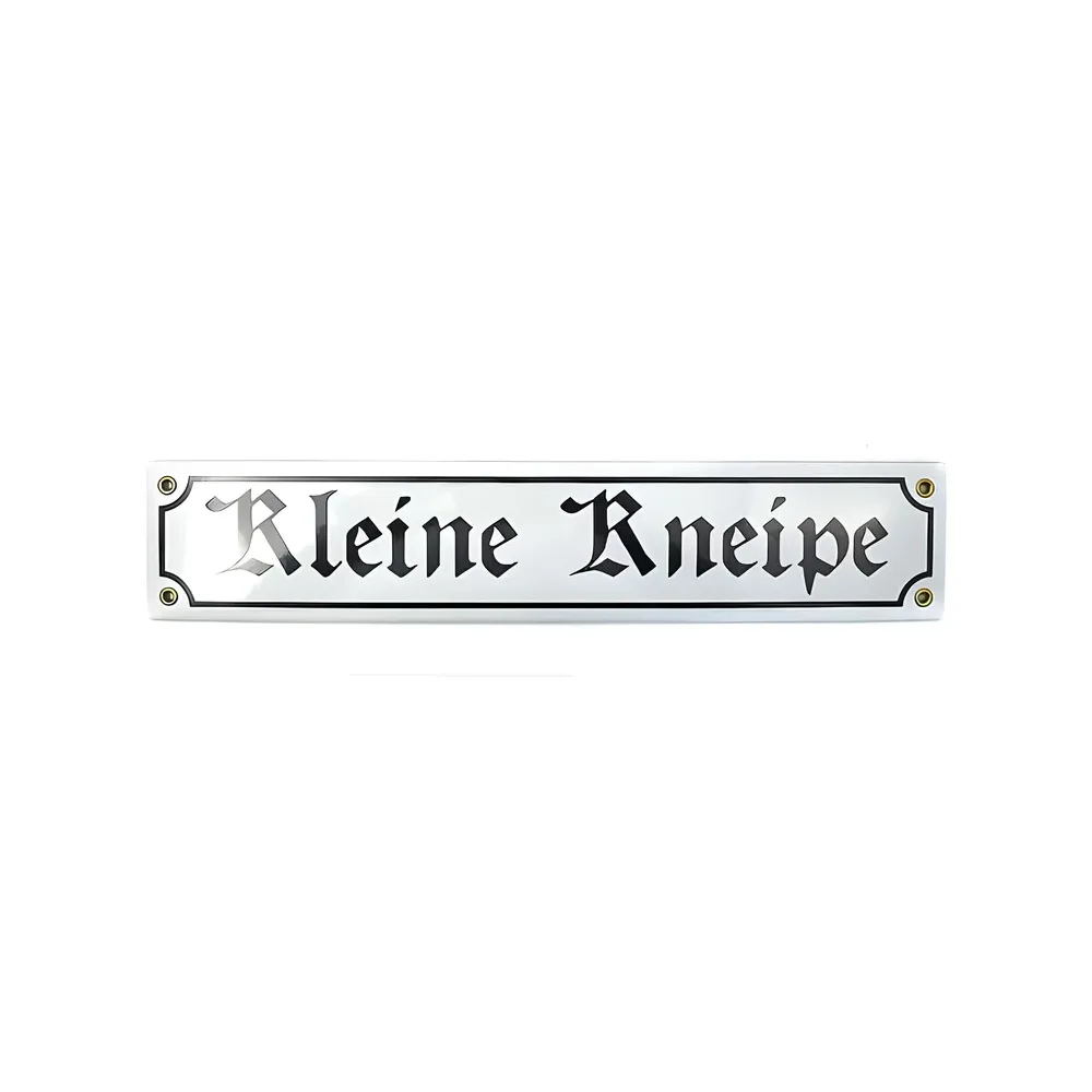 Emailleschild Kleine Kneipe 40 x 8 cm