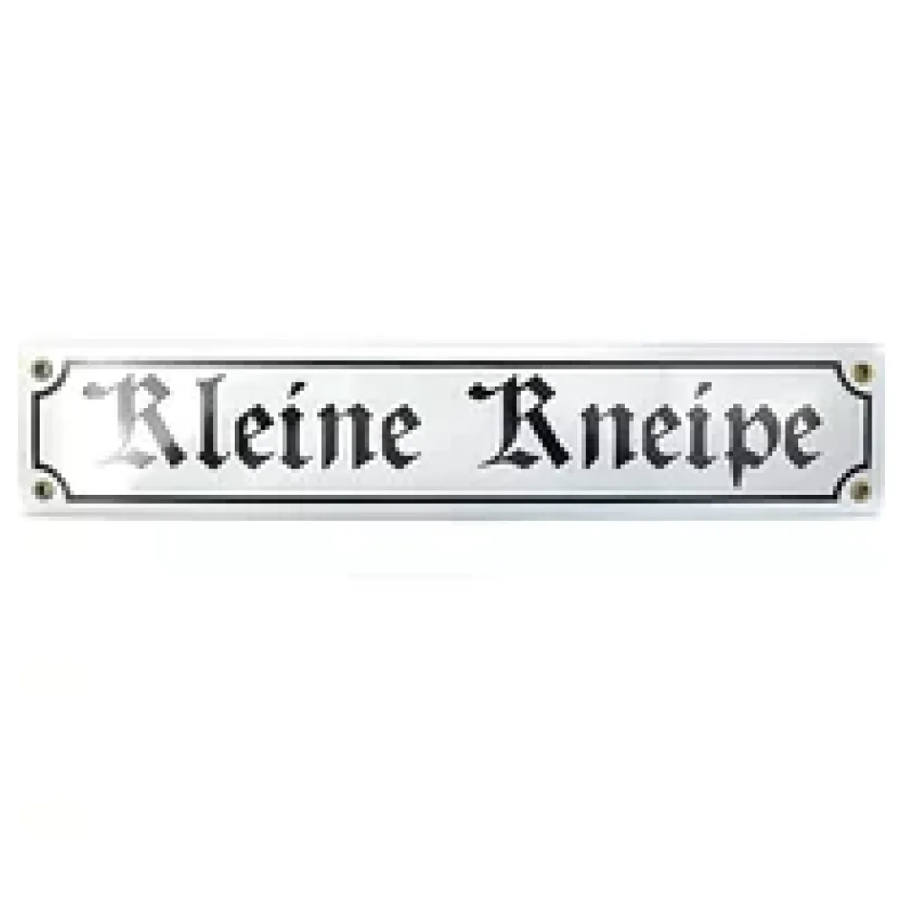 Emailleschild Kleine Kneipe 40 x 8 cm – Bild 2