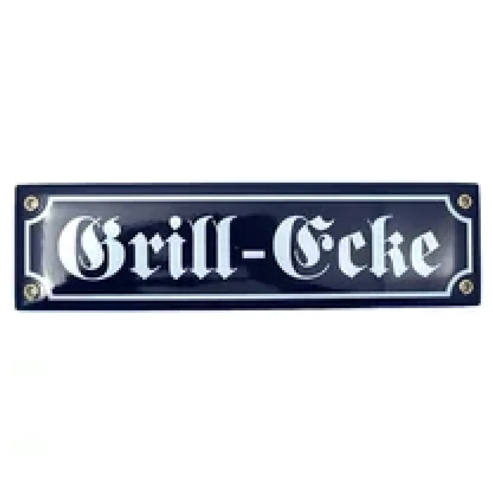 Emailleschild Grill-Ecke 30 x 8 cm – Bild 2