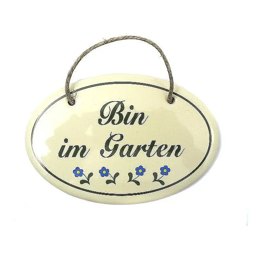 Emaille Türschild für Gartenfreunde - 15 x 10 cm