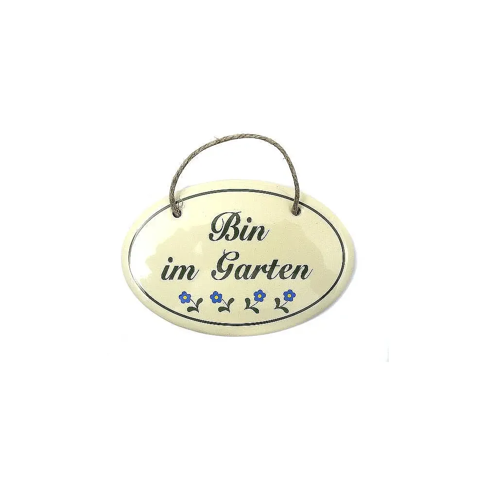 Emaille Türschild für Gartenfreunde - 15 x 10 cm