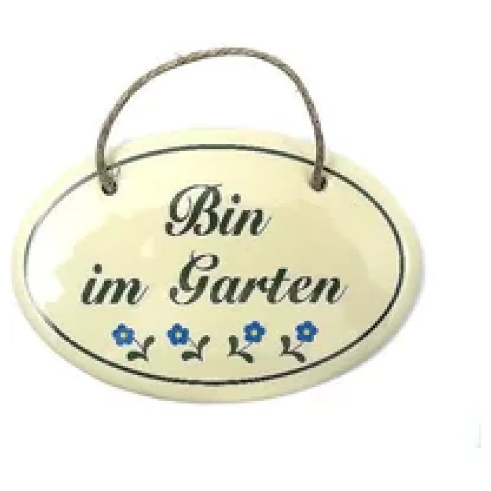 Emaille Türschild für Gartenfreunde - 15 x 10 cm – Bild 2