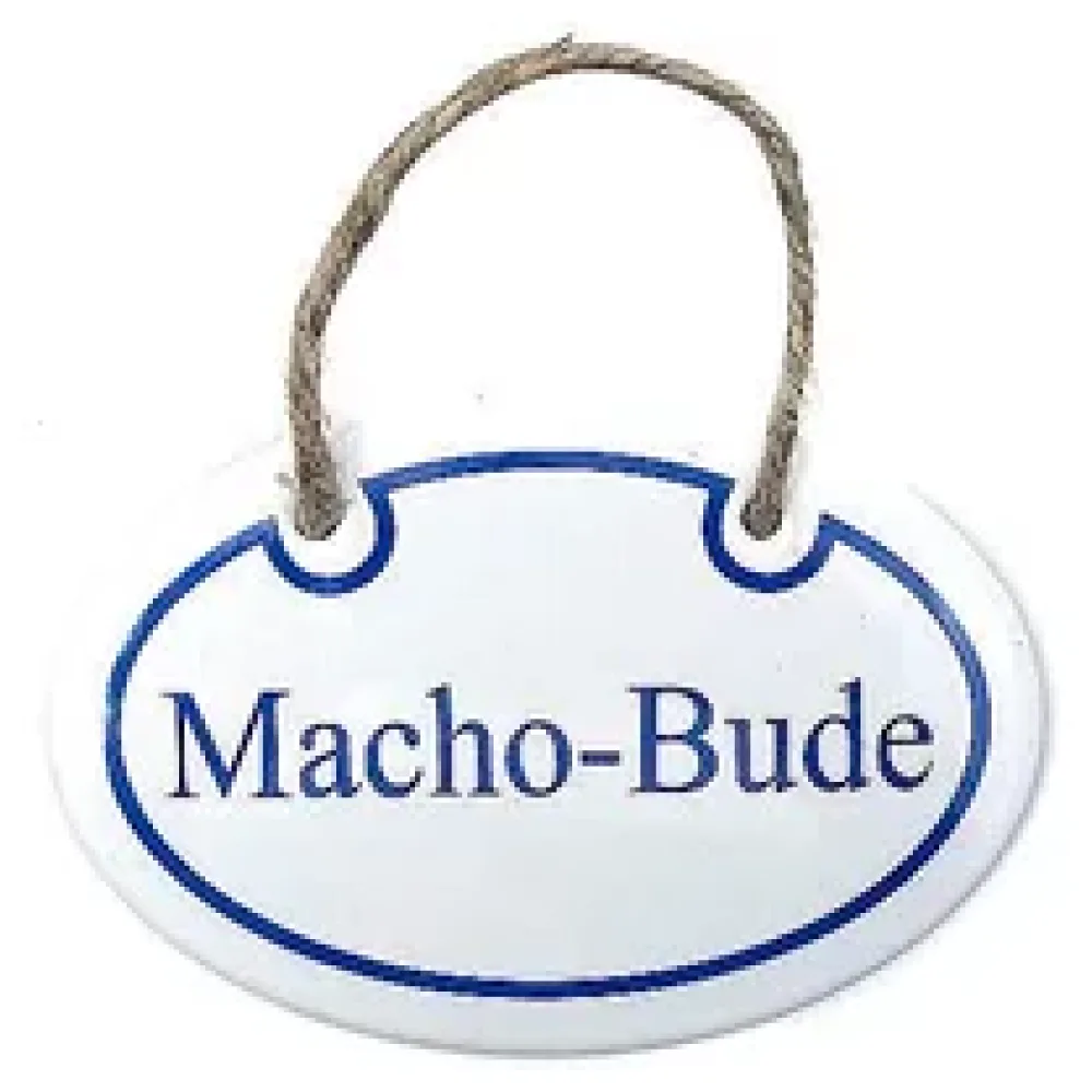 Emaille Türschild Macho-Bude - 10,5 x 7 cm – Bild 2