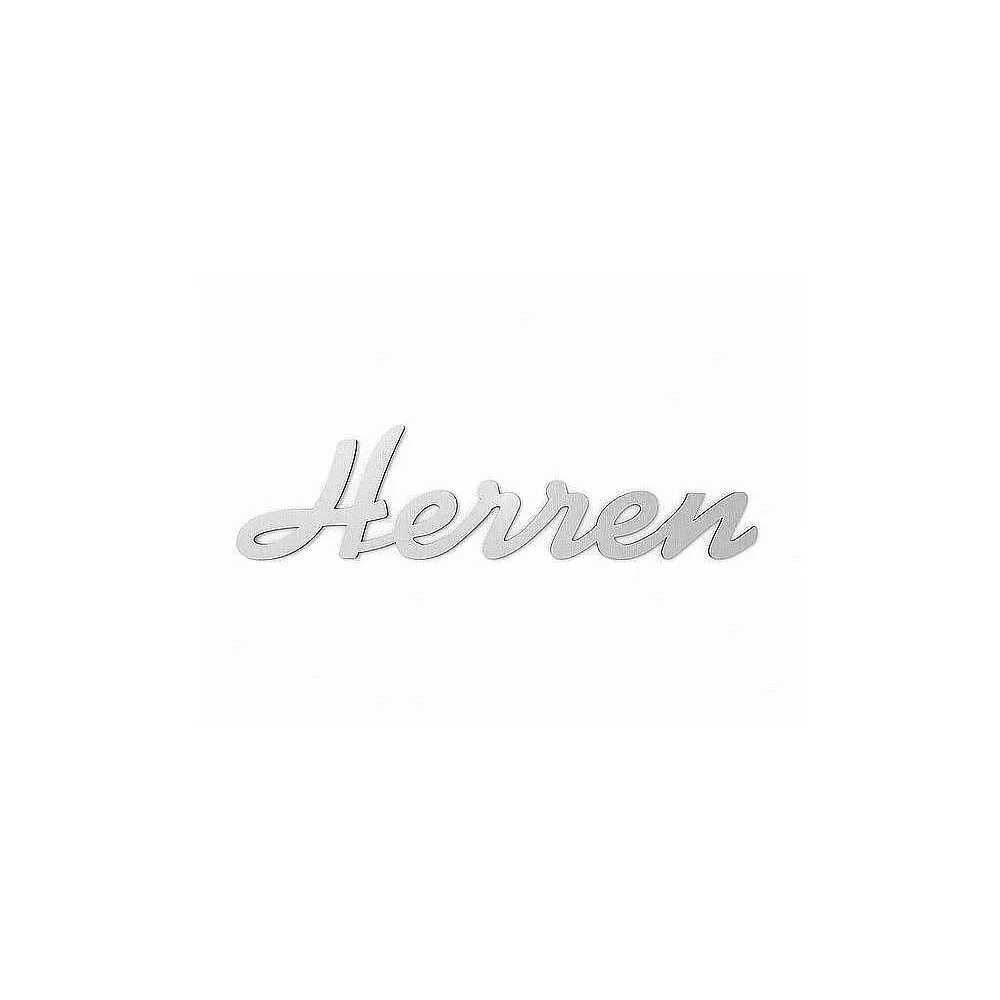 Toilettenschild für die Herren Toilette aus Edelstahl - 400 mm x 100 mm